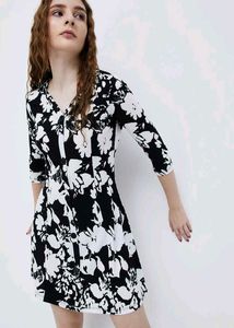 Floral Print Mini Shirt Dress