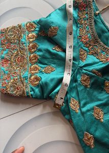Blue Handwork Wedding Lahenga