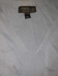Blue Ruffled Sleeves Top