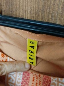 Women Peach Pink Plus Size Kurti