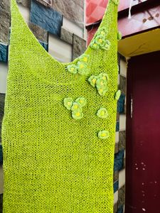 Green Knit Tank Top