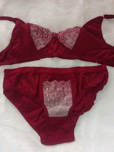 Burgundy Lace Lingerie Set