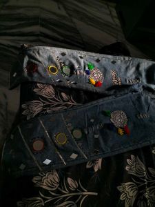 Stylish girl Jeans with Embellishments