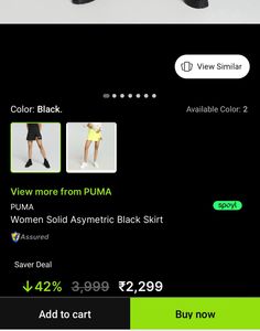 Puma Women Black Skirt