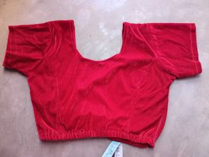 Red Velvet Blouse Top