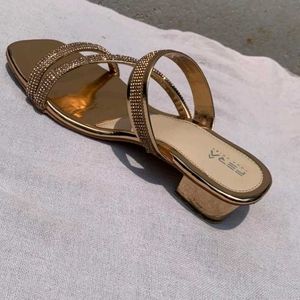 Gold Embellished Fera Sandals