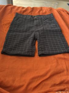 Grid Pattern Shorts For Boys Age 9-10