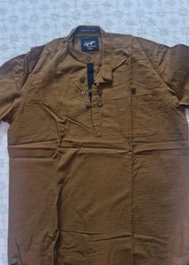 Brown Mens Short Kurta