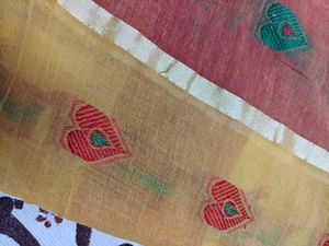 Elegant Yellow Heart Saree