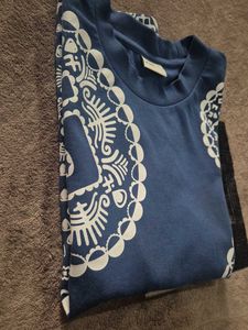 Mufti Blue Patterned T-Shirt