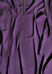 Vintage Purple Dress with Polka Dot Shawl