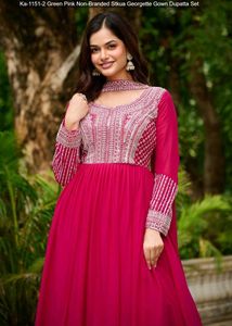 Gorgeous Georgette Gown Dupatta Set 😍✨