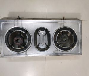Stove Gas Chulha 2 Burner With Middle Stand