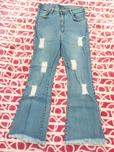 Distressed Flare Jeans