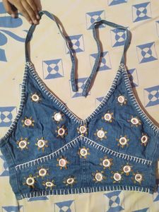 Denim Corset Top
