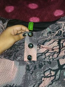 Pink And Black Pattern Top
