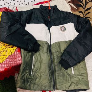Men’s Stylish Colorblock Puffer Jacket