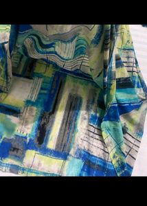 Colorful Print Tunic Top Stretchy