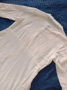 Trendy White Kurta With Slit For Women (30-32)