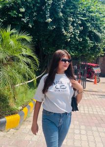 Brooklyn Printed Grey Round New T-shirt