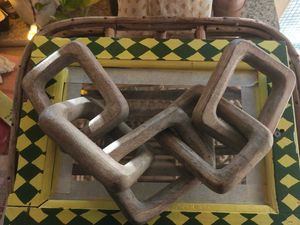 5 piece Wooden Chain Link Decor