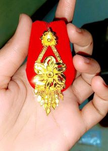 1 gram Elegant Gold Floral Drop Earrings