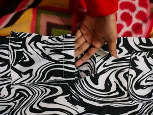 Zebra Print Cargo With Black Belt