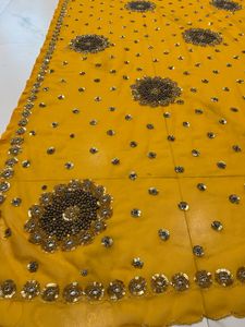 Georgette Saree With Heavy Handwork
