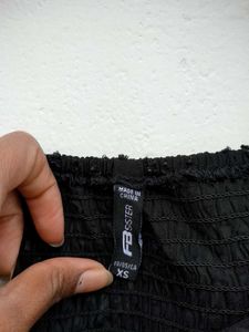 Black Full Sleeve Branded Top.