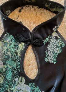 Silk Chinese-style halter top