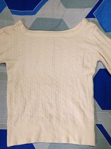 Cream Colour Stretchable Top