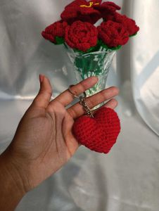 Crochet Heart Keychain ❤️