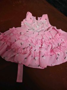 Cute Pink Flower Girl Dress