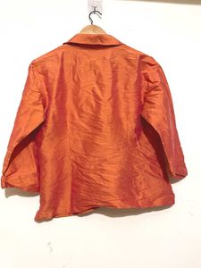 Silk Imported Orange Shirt By SLB