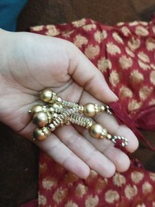 Red &amp; Gold Brocade Blouse