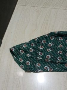 Green Floral Mini Dress