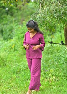 Purple Top And Bottom Set