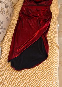 Metallic Red Bodycon Date Night Dress