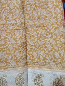 Floral Print Cotton Saree