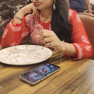 Red Embroidered Kurta