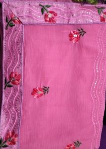 Beautiful Saree In Pink color 💕💕