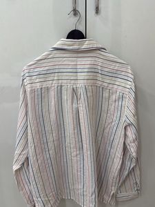 Oversized Striped Floral Shirt