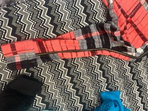 Red and black boxy Top