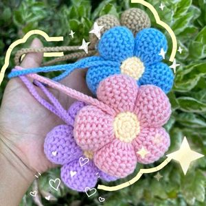 Crochet Flower Keychain