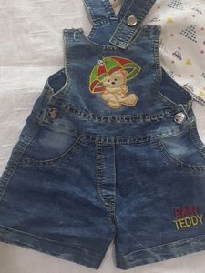 A Blue N White Gallace Suit For Baby Girl