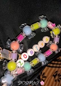 Custom Name Candy Bead Bag Charm