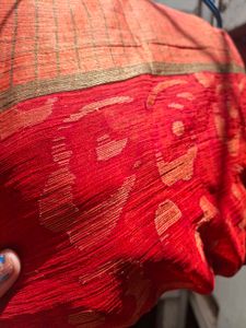 Red With Golden Work Saree