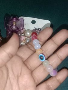 Hair Accessories And Hand Evil Eyes Bracelet
