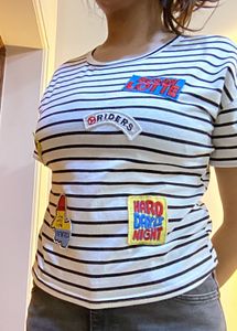 Striped Patch Tee
