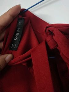 Elegant Maroon  Midi Dress